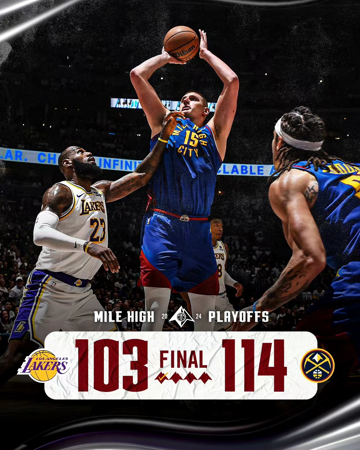 火箭力克掘金，约基奇统治全场